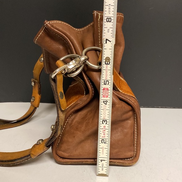 Mary Alice Palmer Brown Leather Hand Tooled Leather Shoulder Bag Purse - Picture 7 of 17